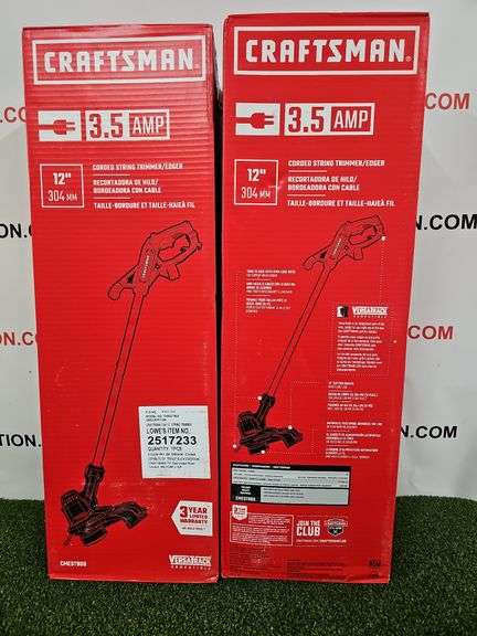 (2) CRAFTSMAN 3.5 Amp Corded String Trimmers