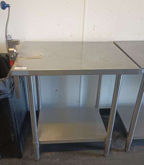 Stainless Steel Work Table with Can Opener