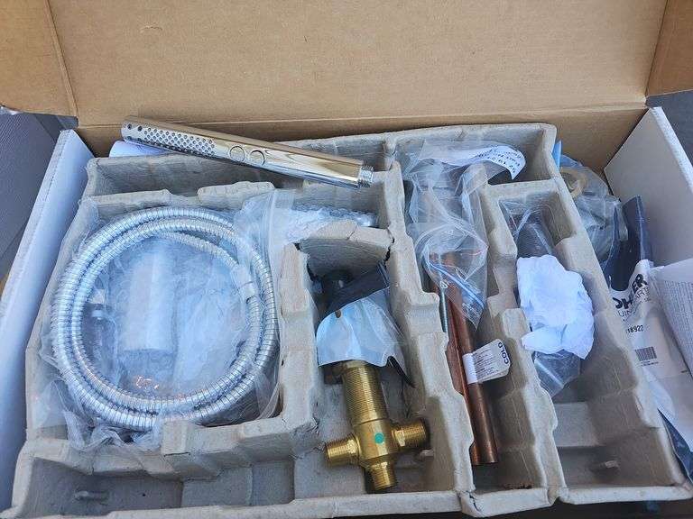 KOHLER Parallel 3 Hole Bath Filler with Hand Shower