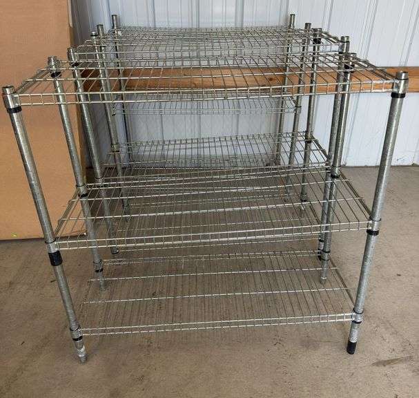 (3) 3’ Wire Racks - Business Liquidation Auction