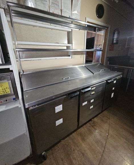 BEVERAGE AIR Prep Cooler with Overshelves 6'