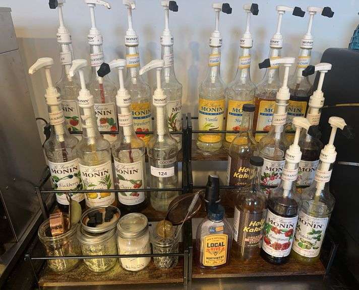 (2) Syrup Racks w/ Syrups
