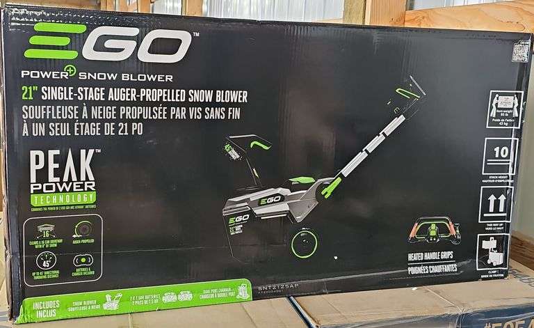 EGO Power Snow Blower, 21" Single Stage Auger Propelled, Rechargeable Batteries
