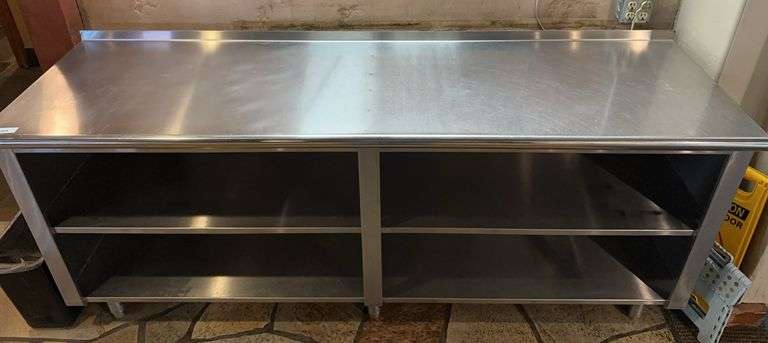 84”x 24” HD SS Work Table w/ Under shelves