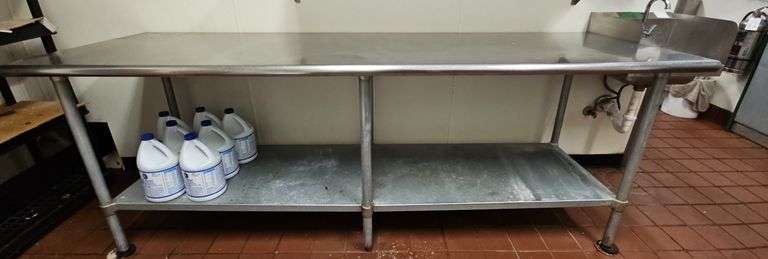 Stainless Work Table 90"×30"