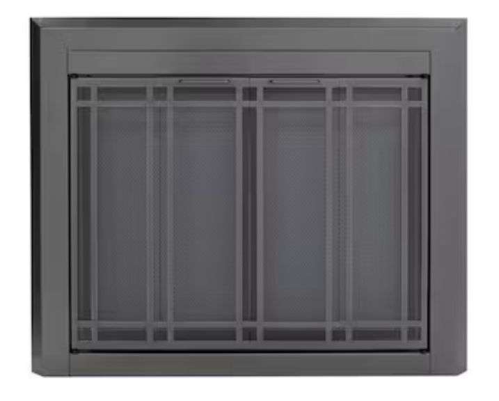 Pleasant Hearth Ellis Gunmetal 36-in to 43-in W x 25-1/2-in to 32-1/2-in H (Large) Bifold Fireplace