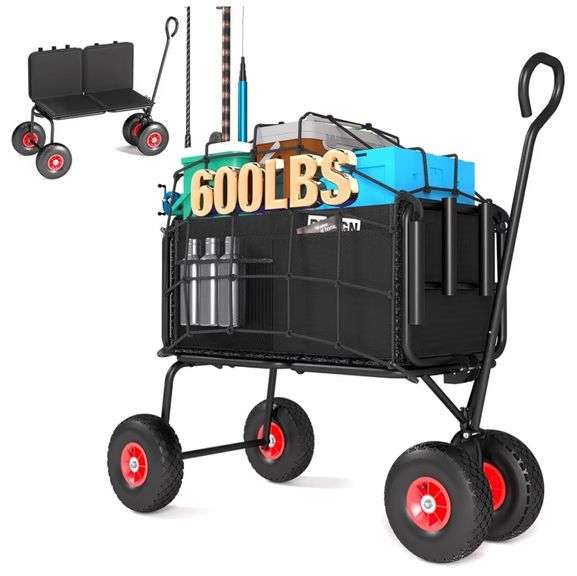 3 in 1 Beach Fishing Cart, Heavy Duty Garden