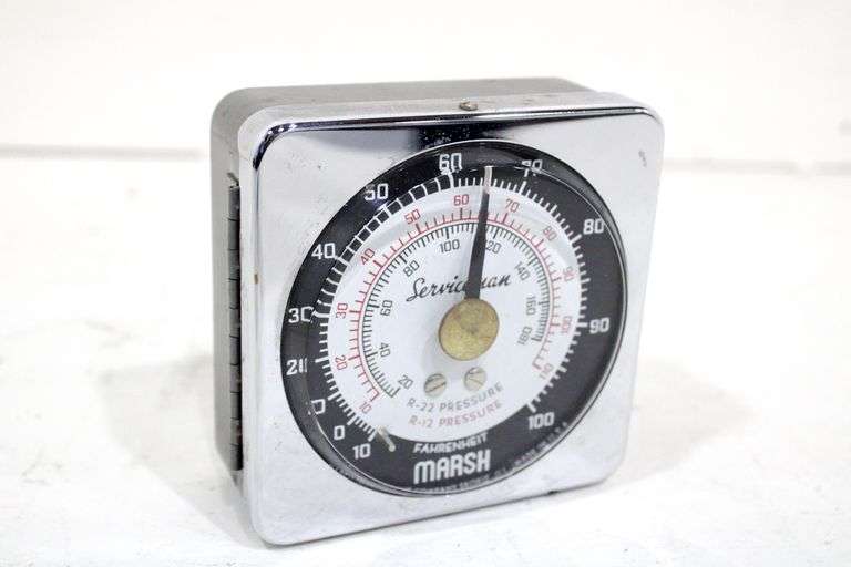 Marsh Instruments Fahrenheit Thermometer Gauge Serviceman R22