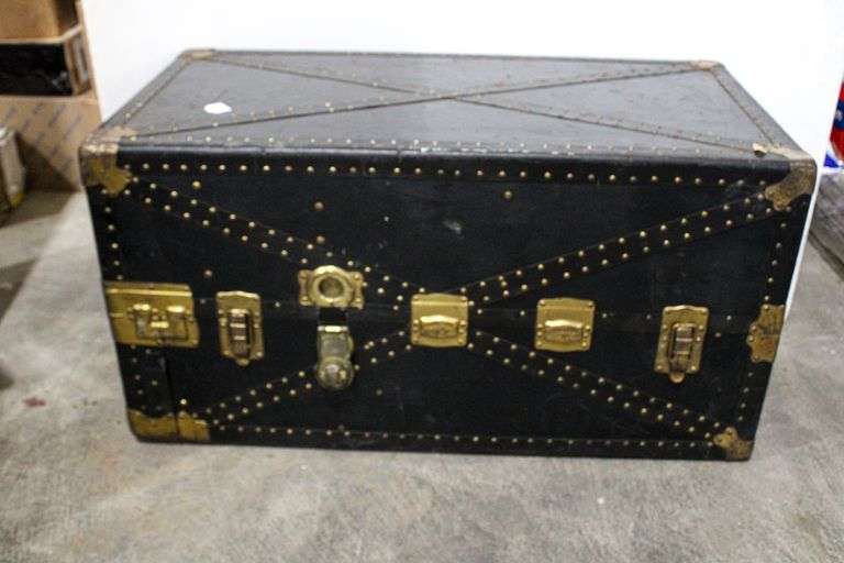 Royal Robe Trunk Vintage Large Royal Robe Art Deco Standing Wardrobe Steamer Travel ...