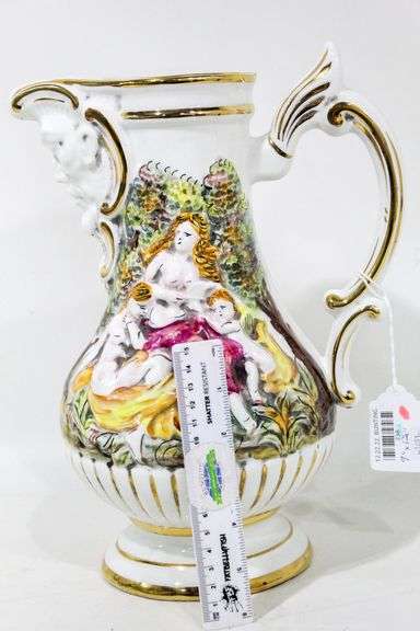 KERAMOS R.Capodimonte 花瓶　イタリア　ヴィンテージ　サイン Keramos R. Capodimonte Vintage Italy Vase - Etsy