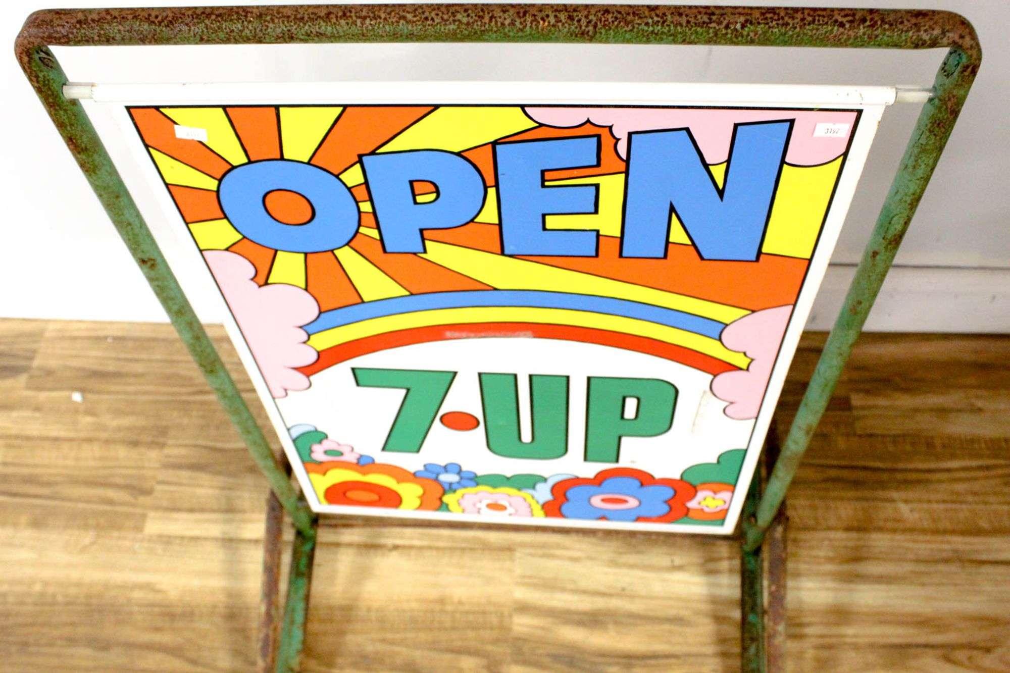 Vintage Original 1960s/1970s 7UP Peter Max Soda Pop Metal