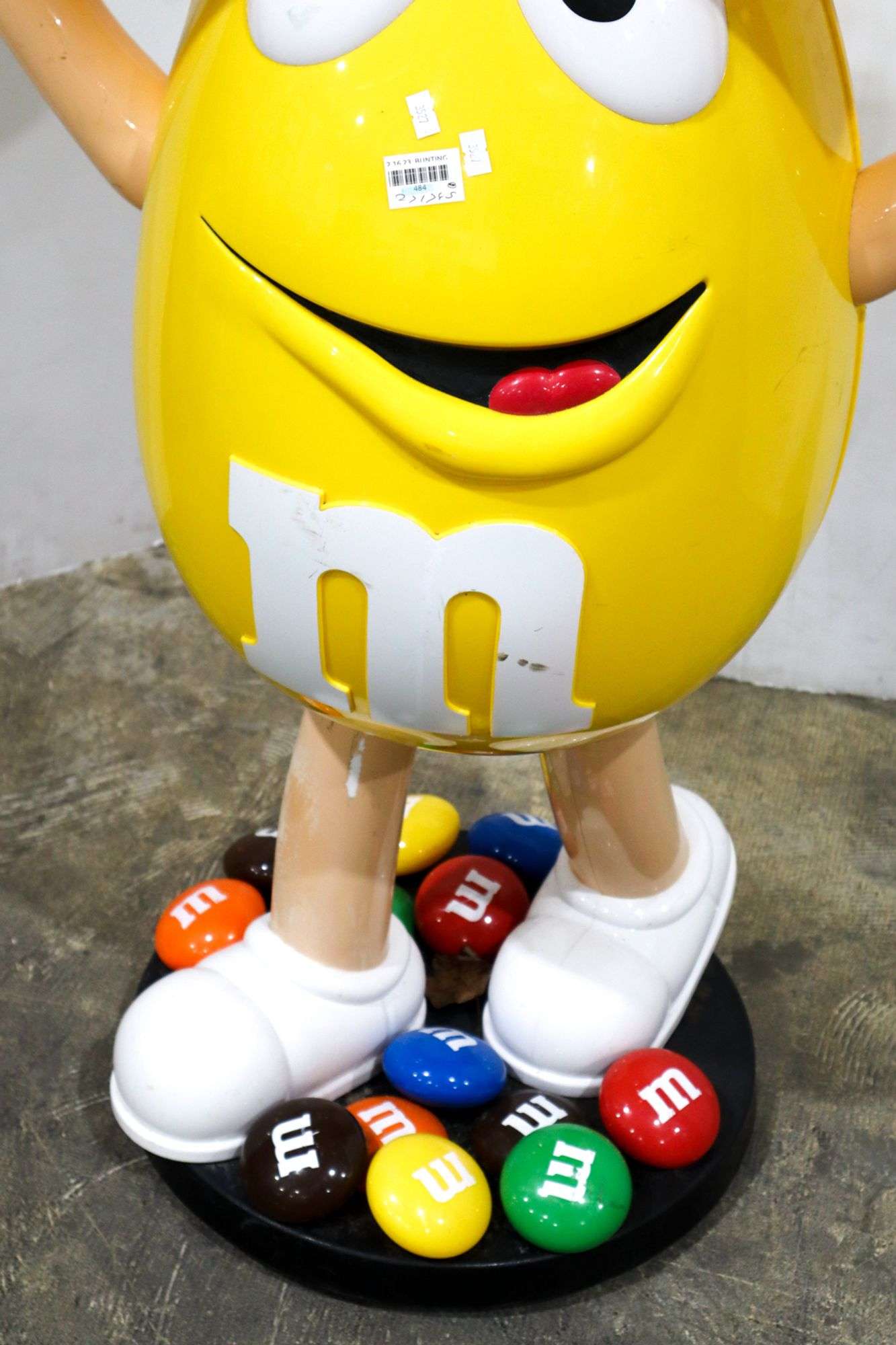 Vintage M&M Candy Store Sales Display With Tray - Yellow - - 27 x