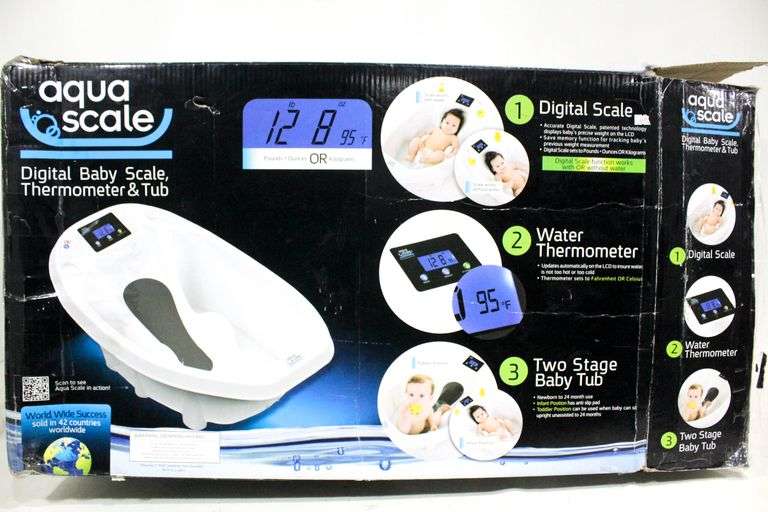 Aqua Scale Digital Baby Scale Thermometer & Tub Bunting Online Auctions