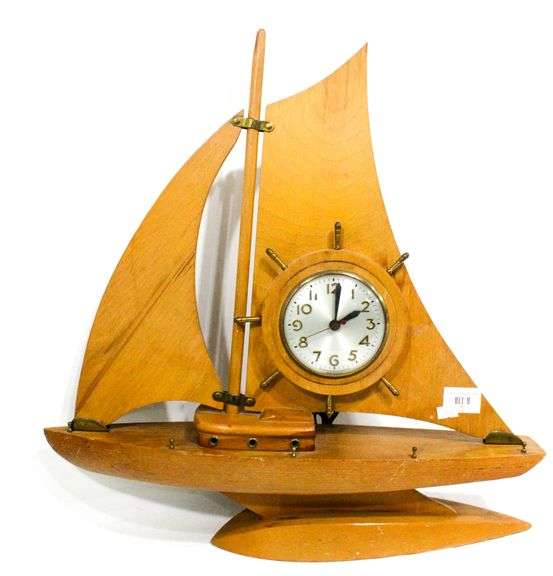 Sailboat Rocking Clock Vintage 1930s