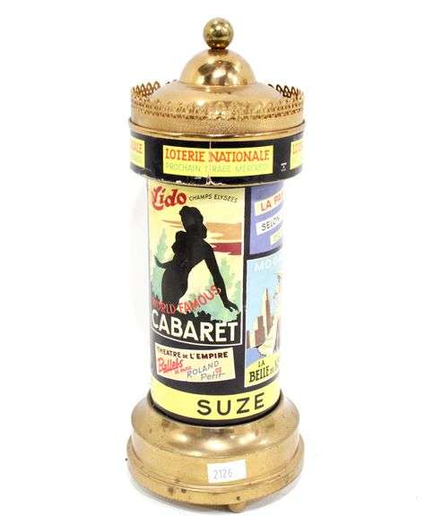 music box cigarette dispenser Vintage 1930s French Art Deco Parisian Moorish Kiosk Advertising Cigarette  Dispenser Mechanical Music Box 