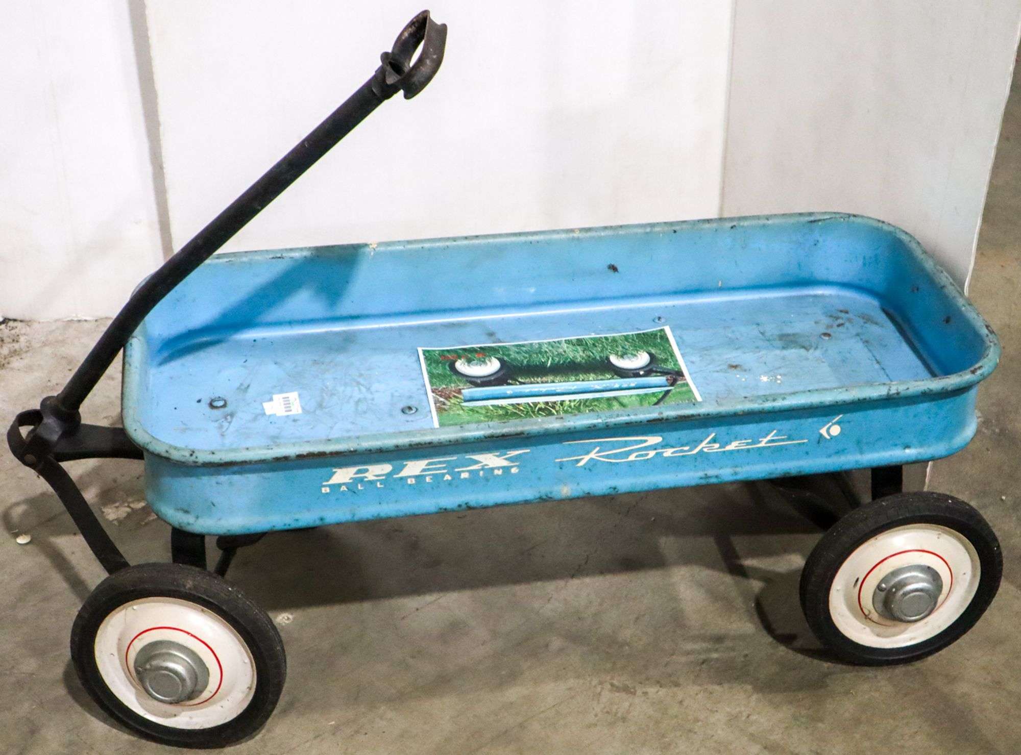 Vintage Rex Rocket Ball Bearing Blue Wagon Ca. 1950s or Earlier