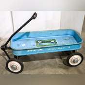 Vintage Rex Rocket Ball Bearing Blue Wagon Ca. 1950s or Earlier