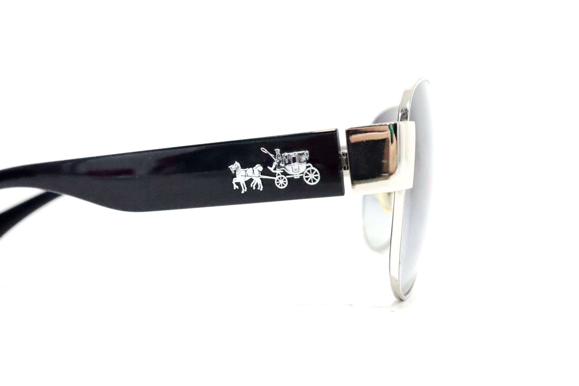 COACH Sunglasses. Silver/Black HC 7049 (L944 Olivia) w/Case 