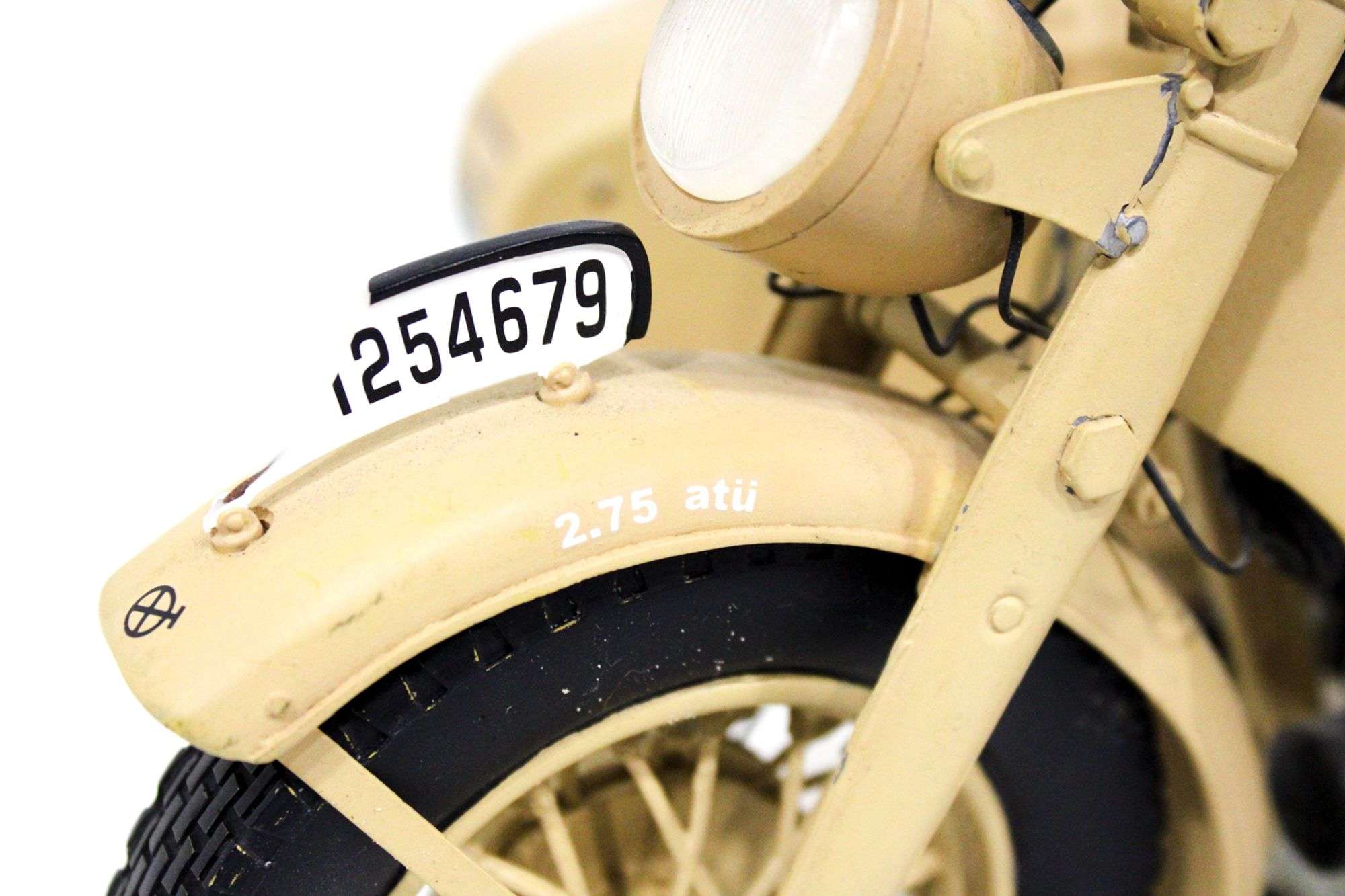 Schuco/Tamiya WW2 German BMW R75 Die Cast Motorcycle Sidecar 1/10