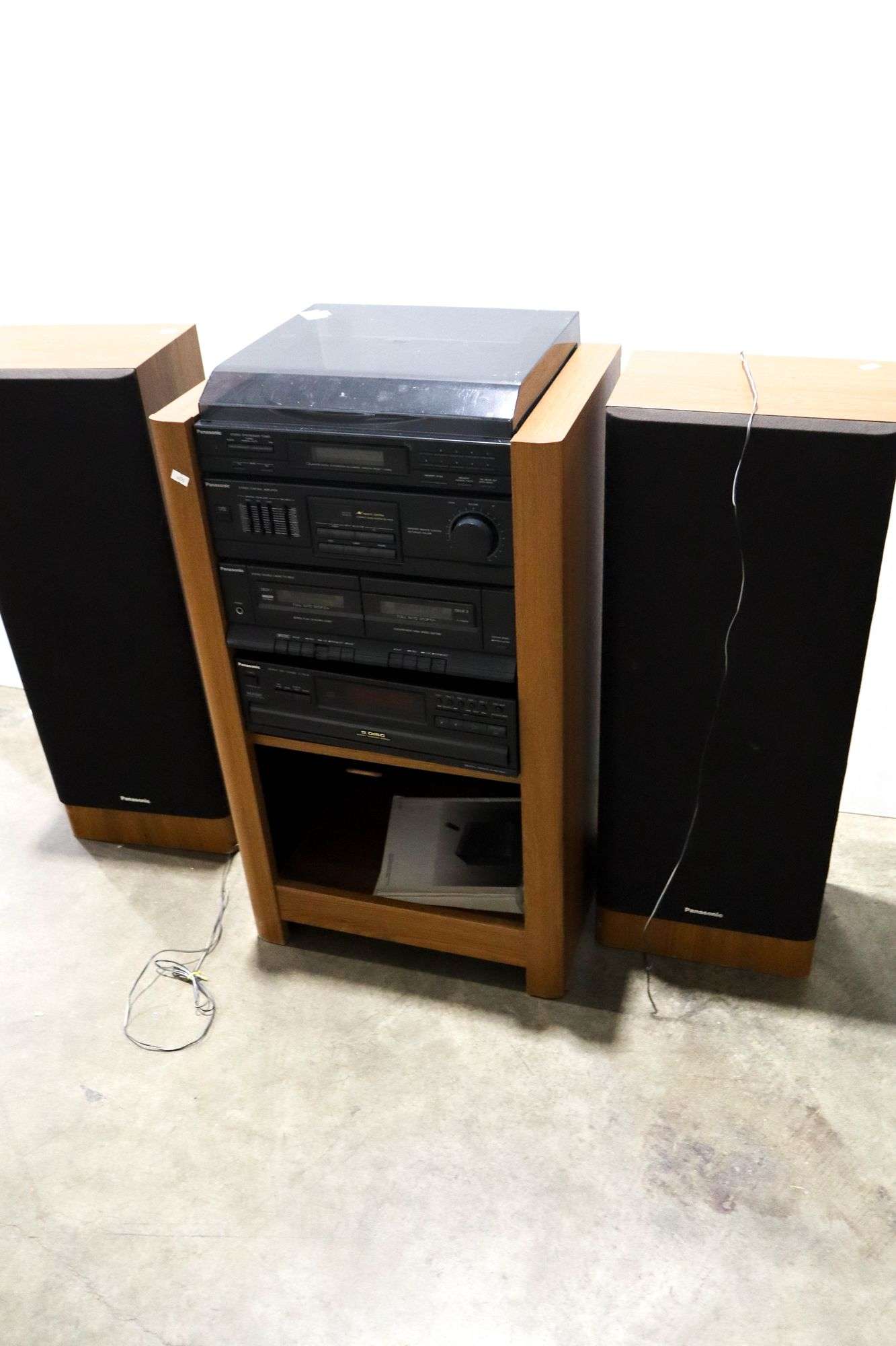 Panasonic Audio Rack Model SH-ZR620D Simulated Wood Cabinet - and