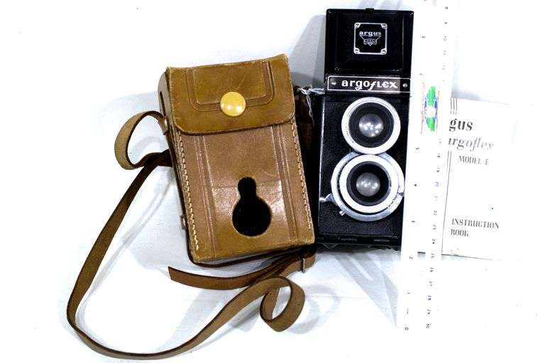 Argus Argoflex Model E Vintage Camera with Instruction Book and Case ...