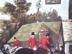"Returning from the Hunt" Painted by W. Shayer / Engraved by C. R. Stock - 19 x 23