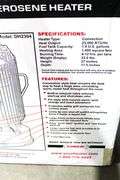 Dura Heat DH2304 Portable Kerosene Heater.  "1-K Kerosene Only" WAREHOUSE Row 3