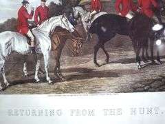 "Returning from the Hunt" Painted by W. Shayer / Engraved by C. R. Stock - 19 x 23