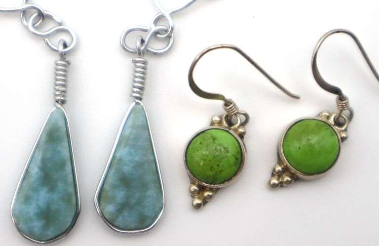 Dolce Blue Larimar and Sterling Silver Drop Earrings