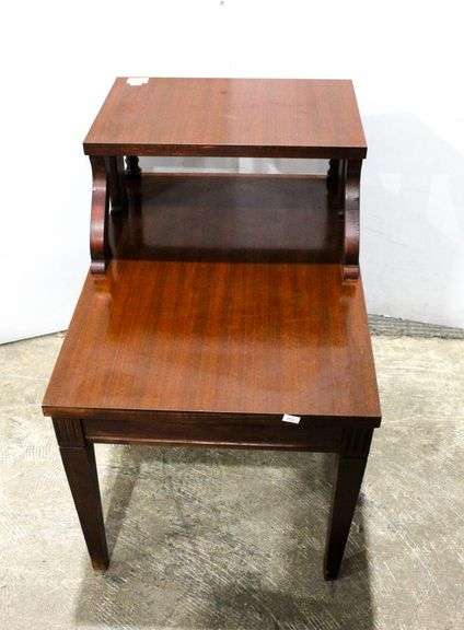Vintage Step-Back End Table - 18 x 27 x 24 - Bunting Online Auctions