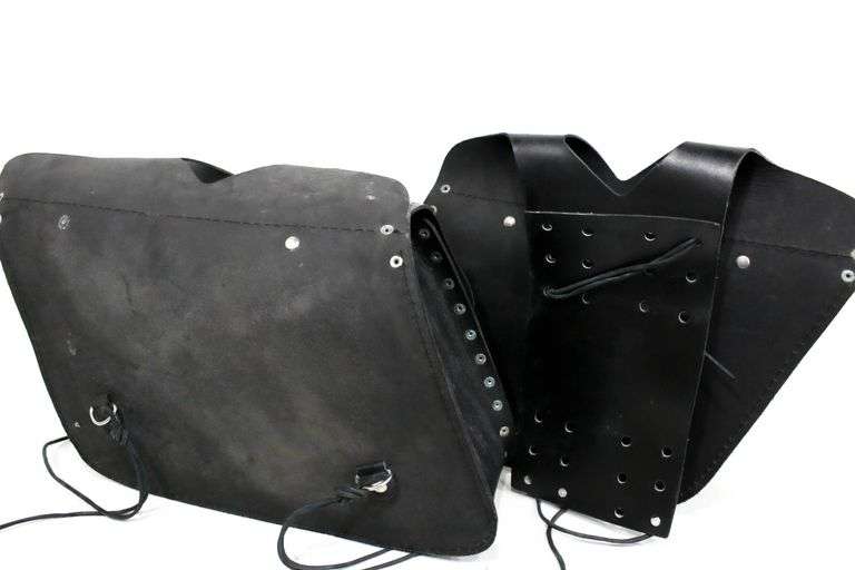 Unik Leather Motorcycle Saddle Bags and Dropins Bunting Online Auctions
