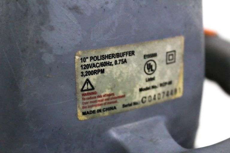 Motorist Automotive Products Polisher Buffer, 10" Bunting Online Auctions