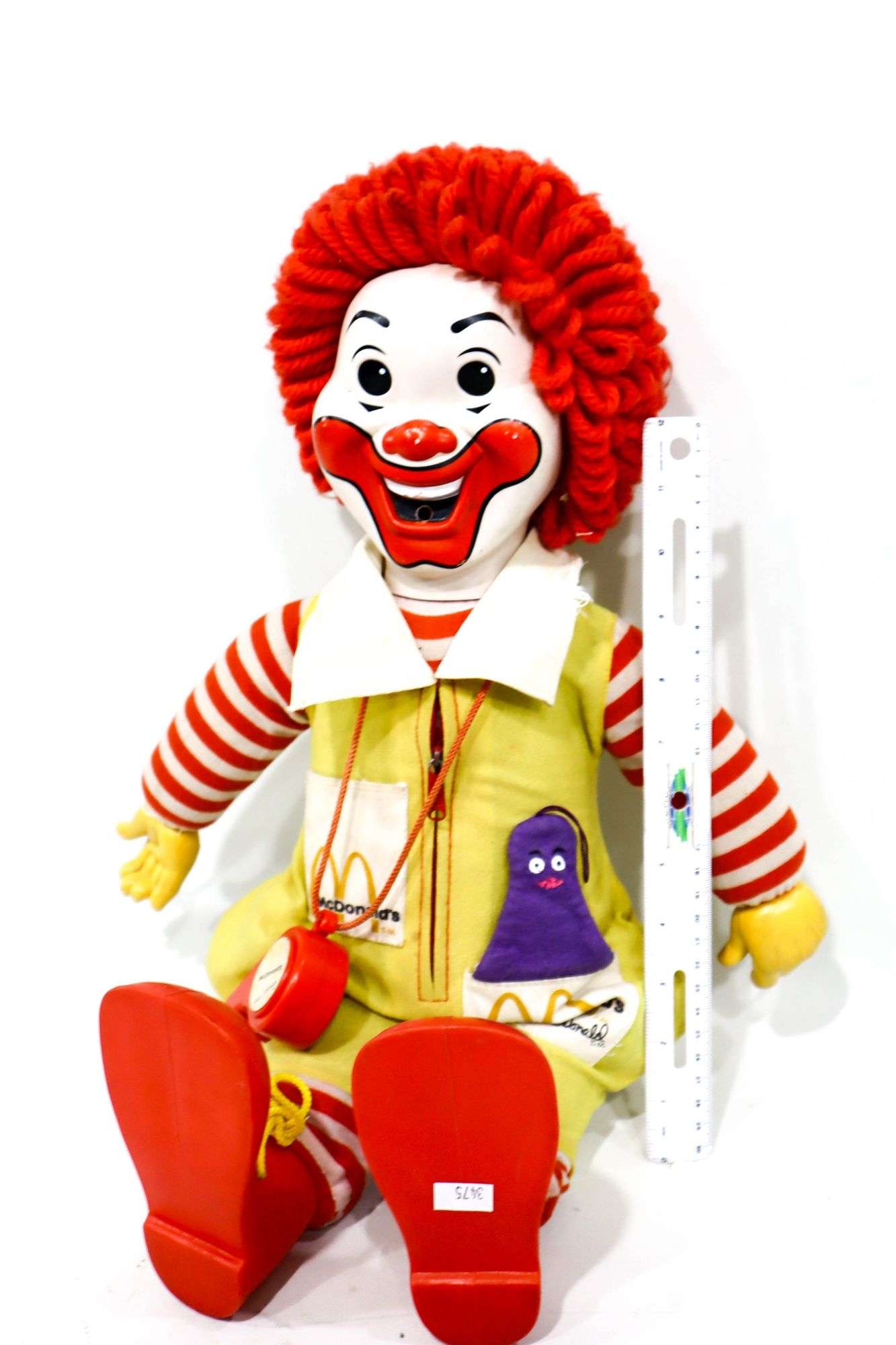 Ronald 2024 mcdonald doll with whistle
