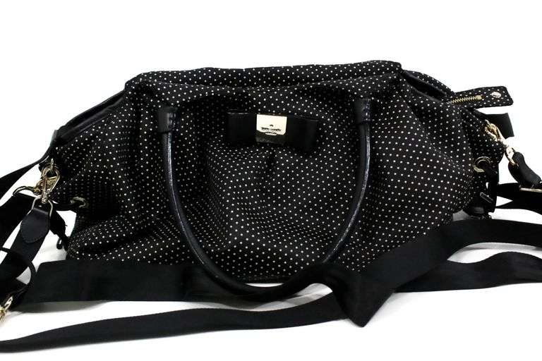 Kate Spade New York Polka Dot Diaper Bag - With  "She tucked her coral lipstick and floated back to the party"  Dust Bag.