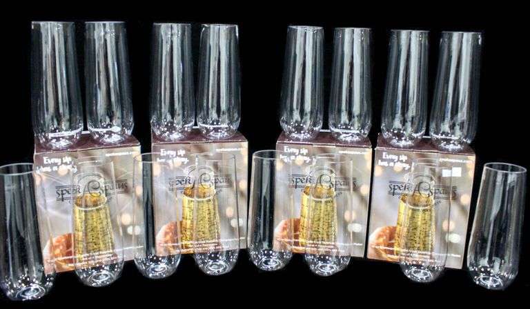 D'eco – Set Di 4 Bicchieri Da Champagne Infrangibili In Tritan – 100% Infrangibili, Riutilizzabili E Lavabili In Lavastoviglie