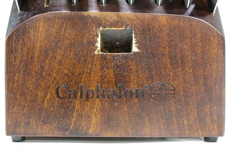 Calphalon Cache Rack Culinary Knives with Calphalon Storage Rack - Bunting Online Auctions