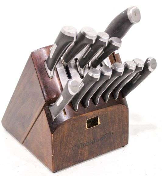 Calphalon Cache Rack Culinary Knives with Calphalon Storage Rack - Bunting Online Auctions