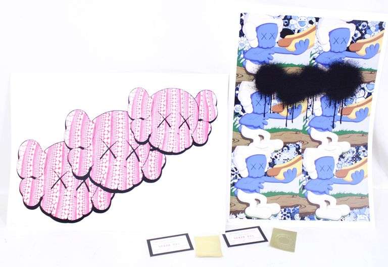 Death NYC Fine Art Prints --- "Kaws Smurf" Signed and Dated 2020 - and - Kaws Edition of 100 and Artists Proofs