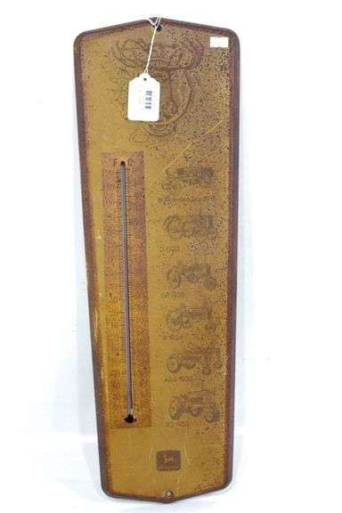 John Deere Vintage Farm Store Advertising Thermometer - 8 x 24