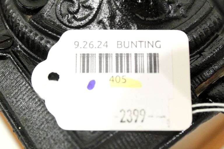 Embossed Metal & Wood Hand Crank Coffee Grinder. Bunting Online Auctions