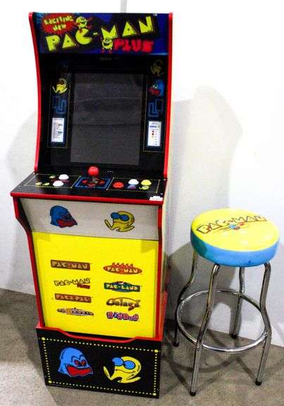 Arcade1Up Pac-Man Plus home arcade machine and PacMan seat