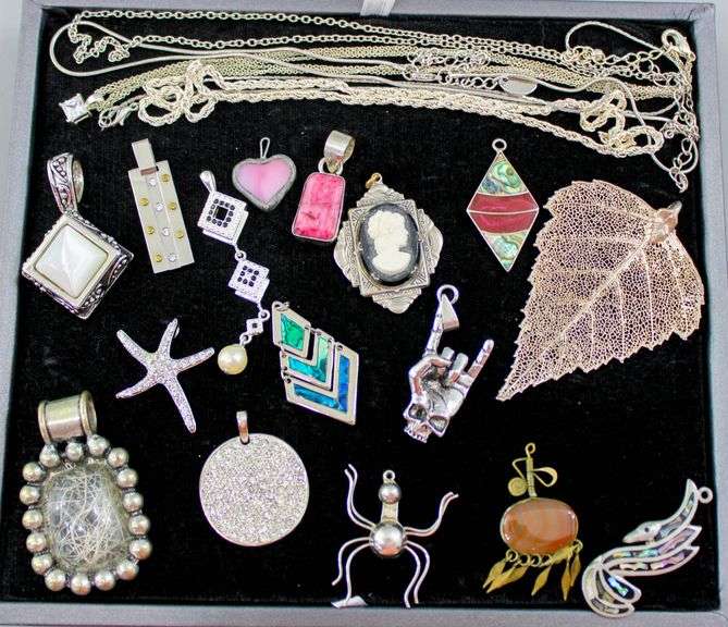 Silvetr Collection Silver Silver and More - Pendant and Necklace Collection. Lots Sterling ...