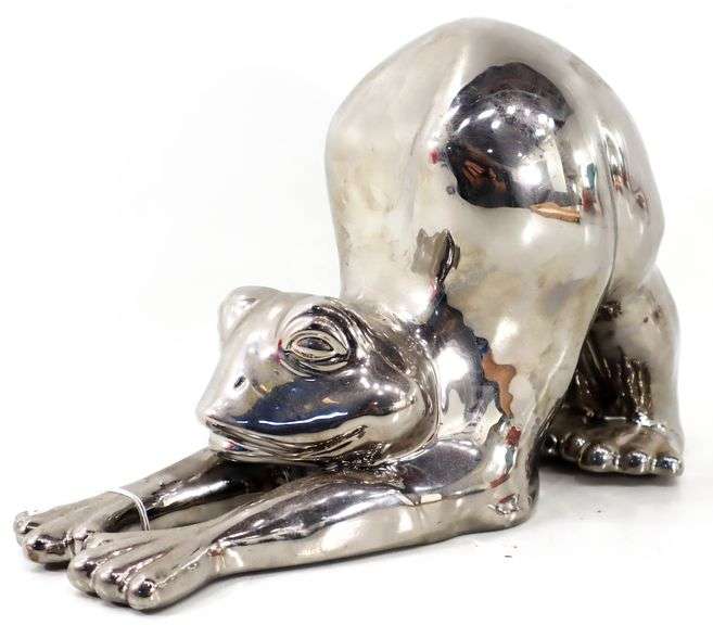 Silver Yoga Frog.