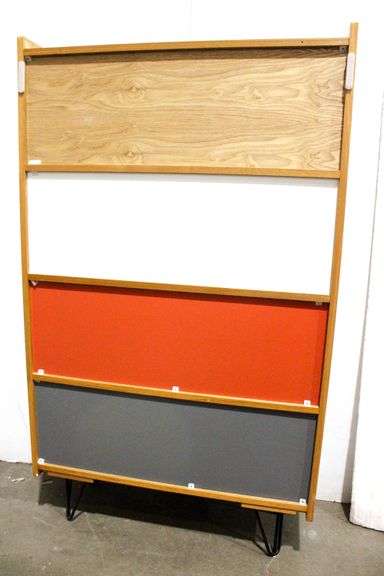 Color Block Room Divider Bookshelf - 24 x 11 x 48 - Bunting Online Auctions