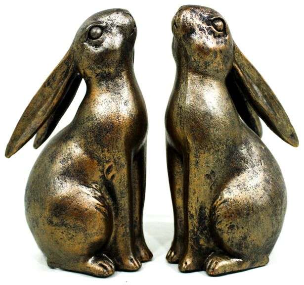 Adorable Standing Rabbit Bookends - Bronze Finish - Pair. - Bunting ...