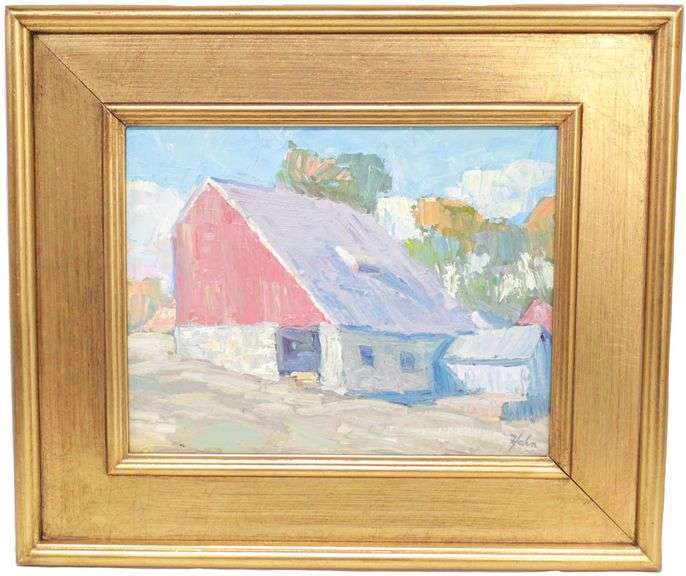 “Old Barn at Tinicum” in New Hope, Pa. Signed by David Hahn.
