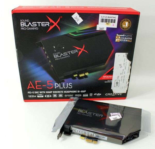 Sound BlasterX Pro-Gaming AE-5 Plus. PCI-E DAC with XAMP Discrete ...