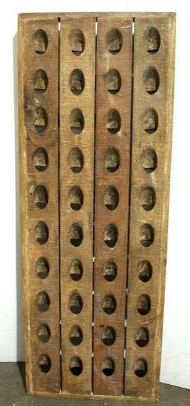 Vintage Wooden Wine / Champagne Bottle Riddling Rack - 58 x 21Riddling ...