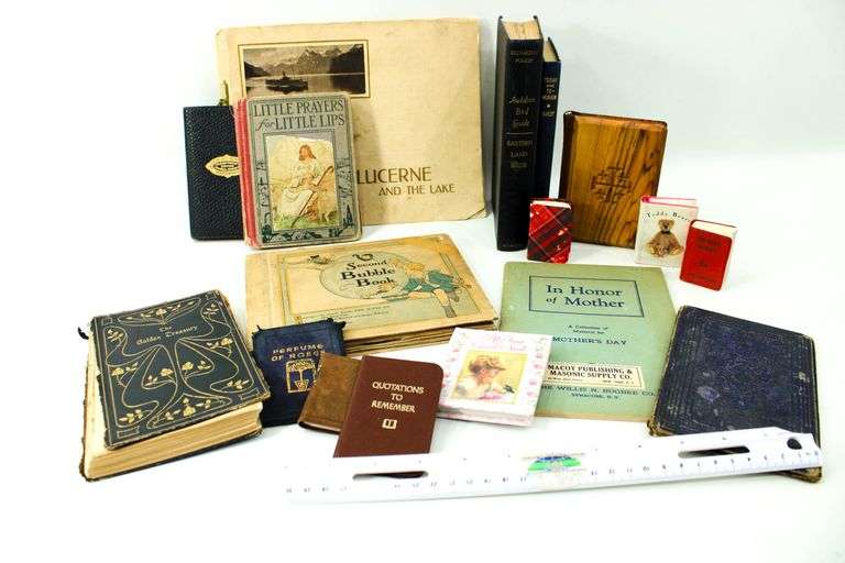 Antique Books including Miniature books, Picture Books, Prayer Books T3