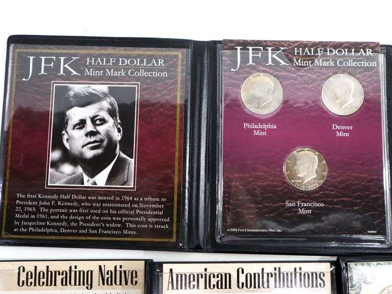 7 Uncirculated Coin Sets- Sacagawea and Kennedy Half Dollars.  Face Value $19